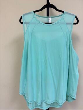 lululemon athletica Light Aqua Mesh-Yoke Athletic Tank